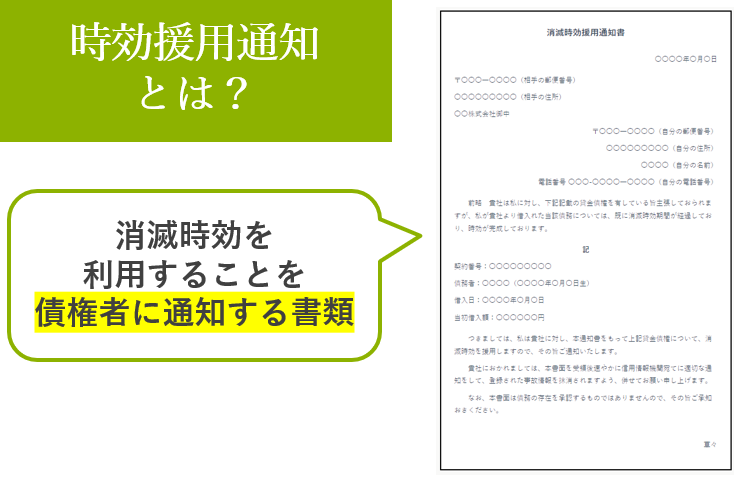 時効援用通知とは？消滅時効を利用することを債権者に通知する書類
